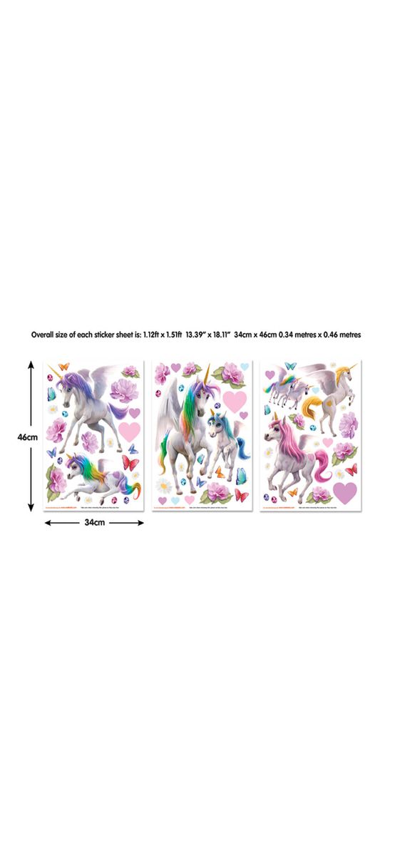 Set 71 stickere Magical Unicorn, Walltastic, multicolor