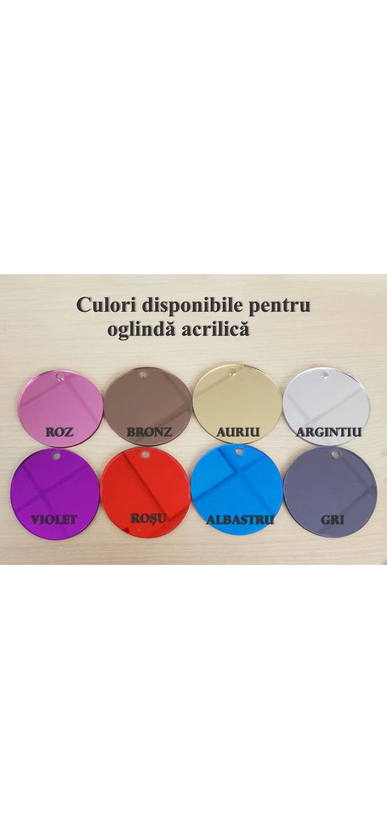 Set 43 Oglinzi acrilice romburi, Folina, argintii, 50x90 cm