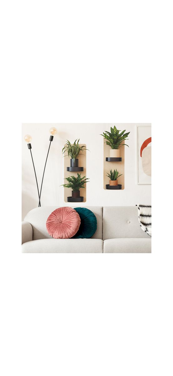 Stickere decorative Poliţe verticale cu plante verzi – pentru holuri și spații mici, 2 planşe 30x60 cm