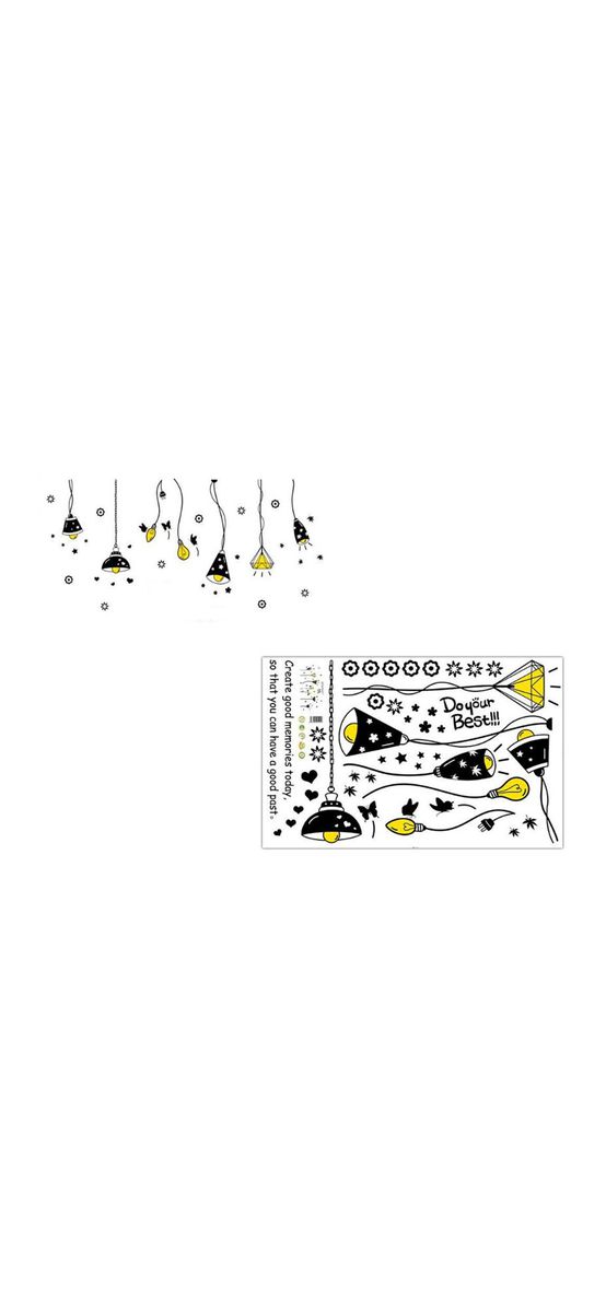 Stickere perete, Folina, decor cu lustre negre