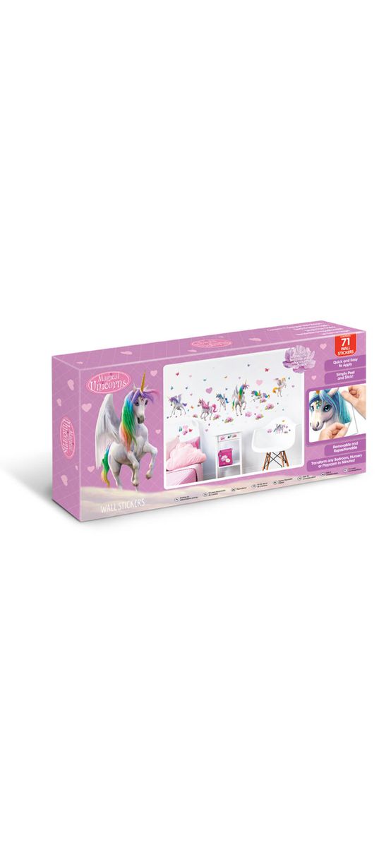Set 71 stickere Magical Unicorn, Walltastic, multicolor