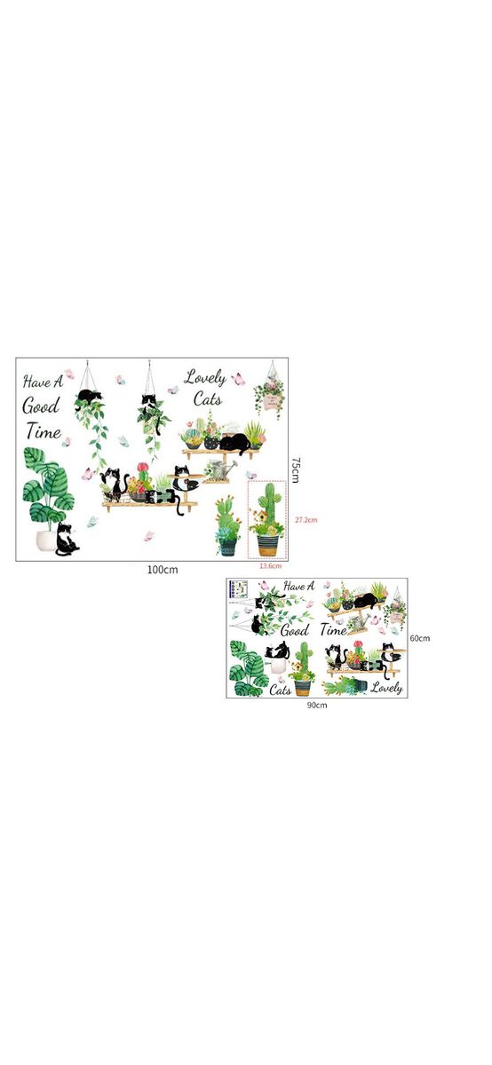 Stickere Pisici jucăuşe prin plante verzi