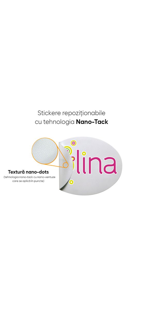 Set 12 stickere repoziționabile pentru reduceri promoționale, culoare galbenă, Folina, racletă aplicare inclusă