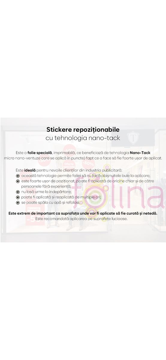 Set 12 stickere repoziționabile pentru reduceri promoționale, culoare galbenă, Folina, racletă aplicare inclusă