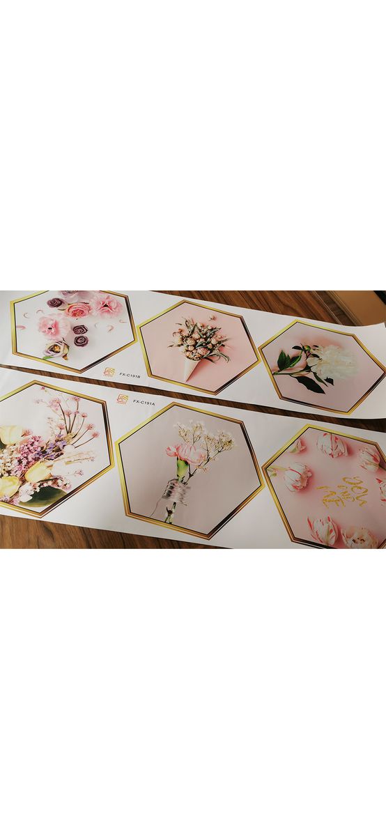 Set 6 stickere, postere autocolante cu modele florale