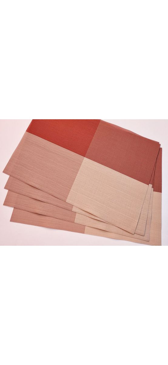 Set 4 bucăţi Suport farfurie masă Sonia, din PVC, cărămiziu, 45 x 31 cm