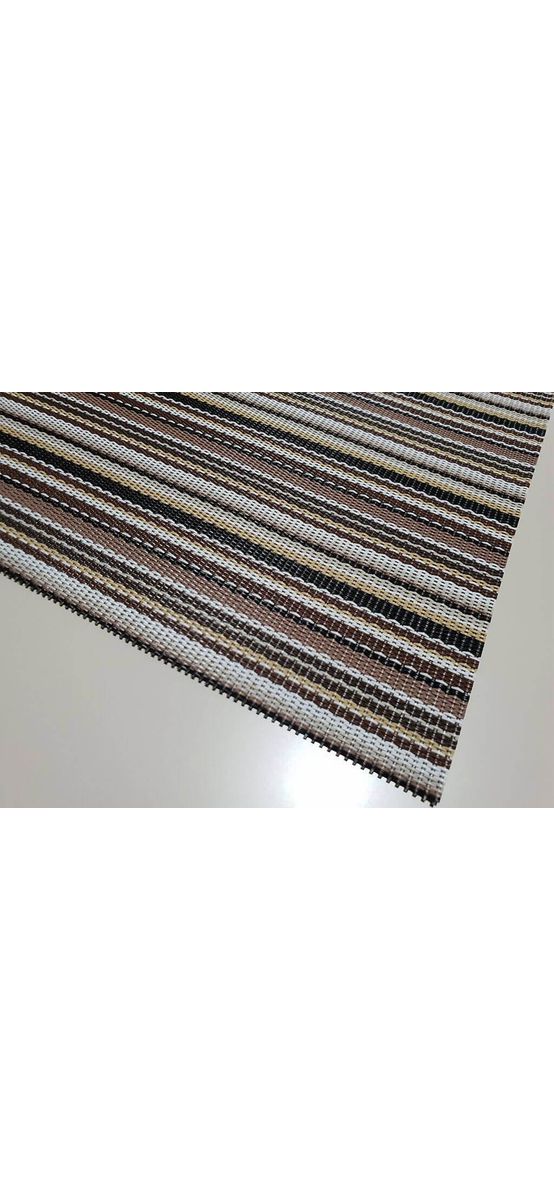 Suport farfurii din pvc cu linii maro Lines, 45x30 cm