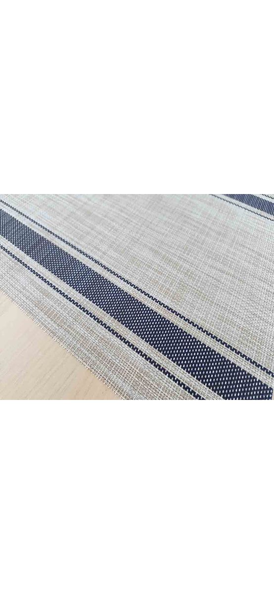 Suport farfurie masă Rita, Folina, gri cu dungi negre, 45 x 30 cm - set 2 bucati