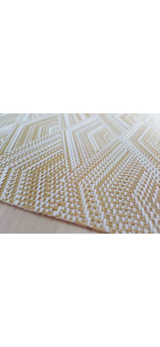 Suport farfurie masă Cubic, Folina, imprimeu geometric, bej, 45 x 30 cm