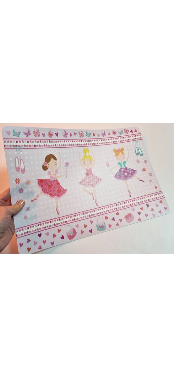 Suport farfurie Mariella roz, d-c-fix, din PVC, pentru copii, 44 x 29 cm
