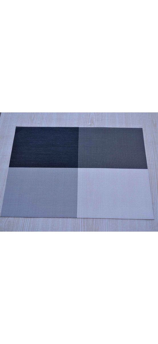 Suport farfurie masă Sonia, Folina, alb-negru, 45 x 31 cm