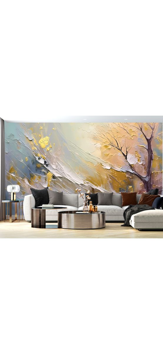 Fototapet abstract imitaţie decorativă,  Autumn Whispers, decor perete living, dormitor, 312x219 cm