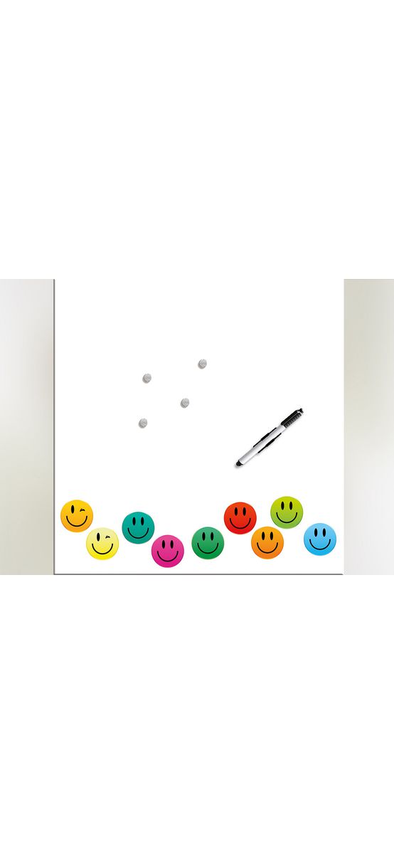 Tablă magnetică Smiley, Eurographics, albă, 50 x 50 cm