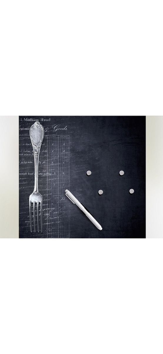 Tablă magnetică neagră Fork