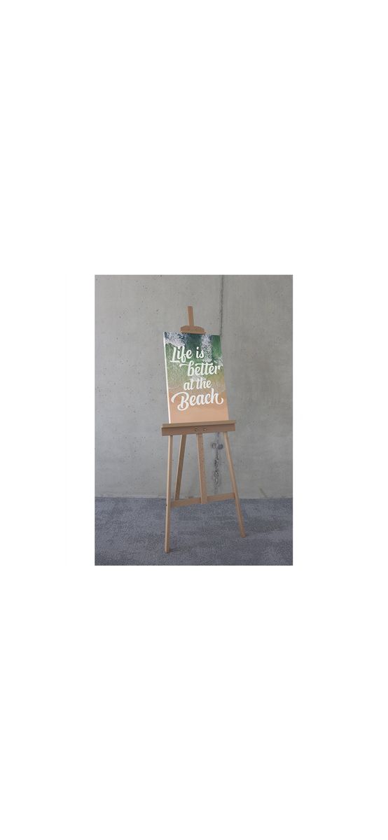 Tablou canvas cu mesaj Life is better at the beach, Komar, 40x60 cm