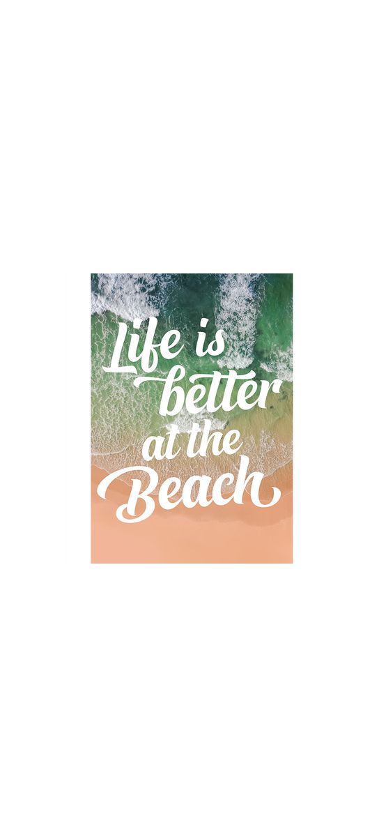 Tablou canvas cu mesaj Life is better at the beach, Komar, 40x60 cm