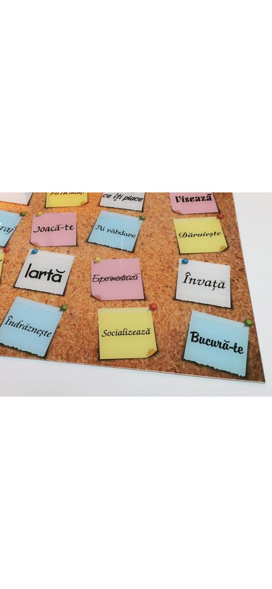 Tablou cu mesaje motivaţionale Post-it, Folina, multicolor, dimensiune tablou 50x40 cm