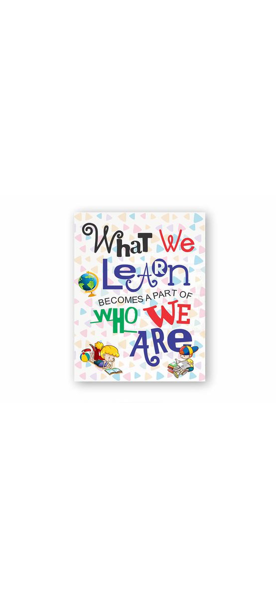 Tablou mesaj motivaţional Learn, multicolor, 40x30 cm