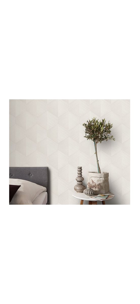 Tapet alb unt cu model geometric, Erismann GMK4 1037026, vlies extralavabil