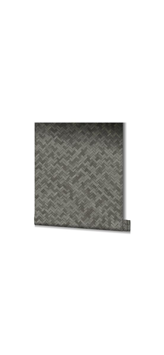 Tapet gri închis cu model geometric, Marburg Botanica 33310