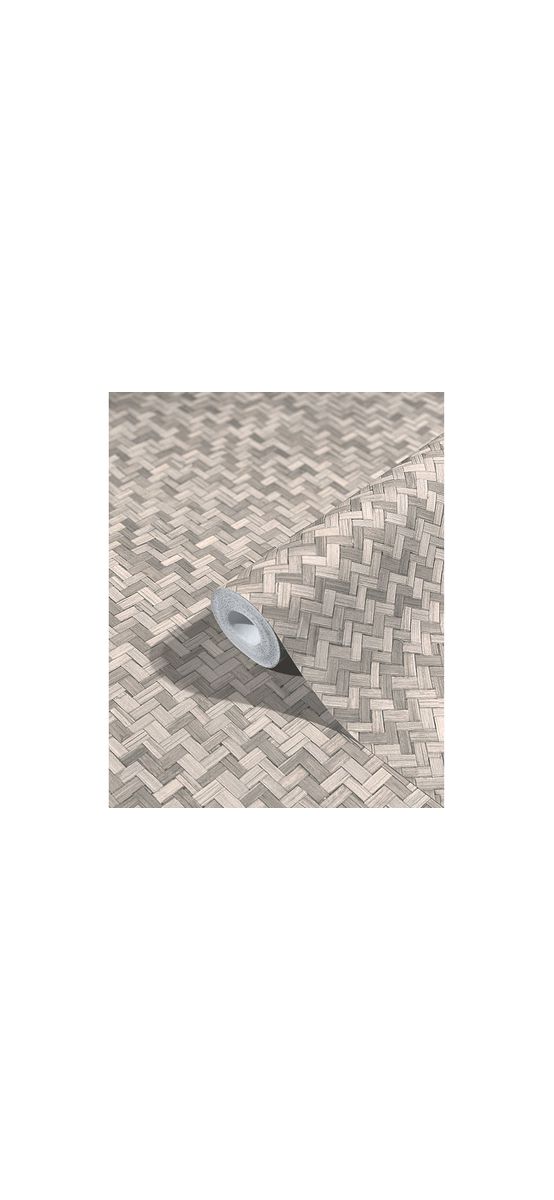 Tapet taupe cu model geometric, Marburg Botanica 33311