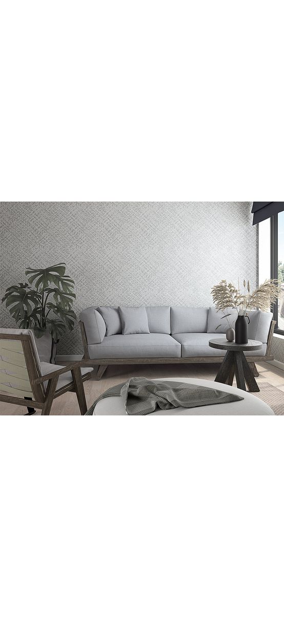 Tapet gri cu model geometric, Marburg Botanica 33314