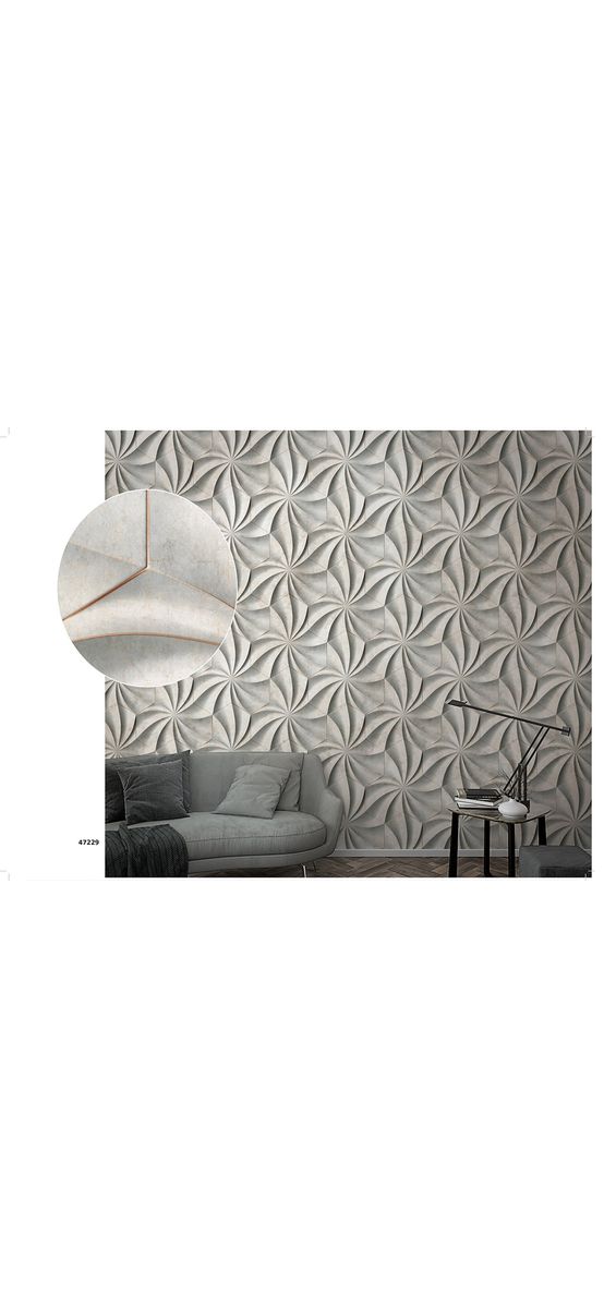 Fototapet 3D Elegant Concrete, Marburg 47229, gri, 159x270 cm