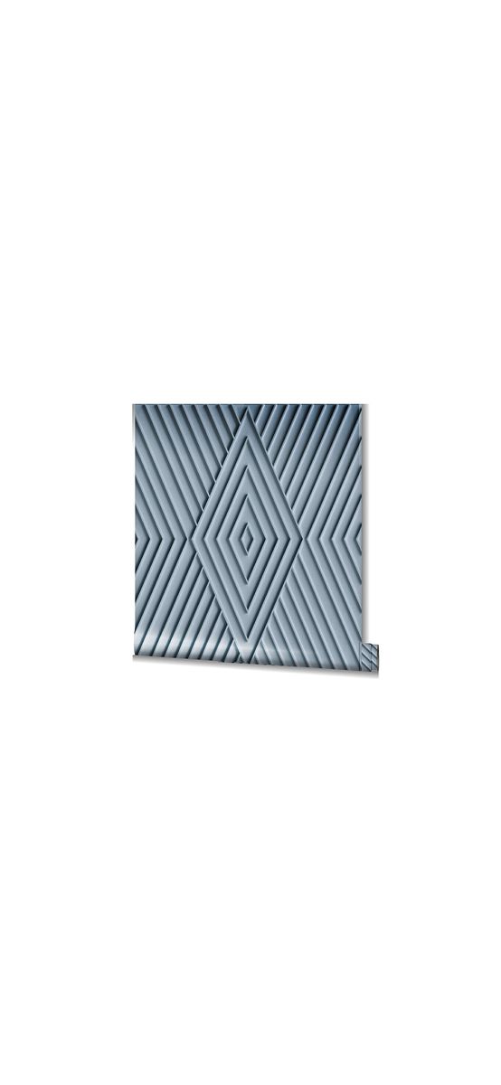 Tapet 3D romburi gri, Marburg Kyoto 34482, vlies, rolă de 0.53x10 metri