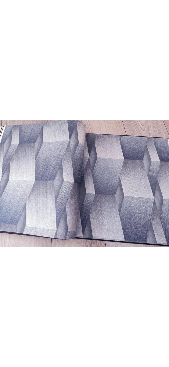 Tapet 3D, Erismann, model geometric, gri albăstrui, GMK 1004608