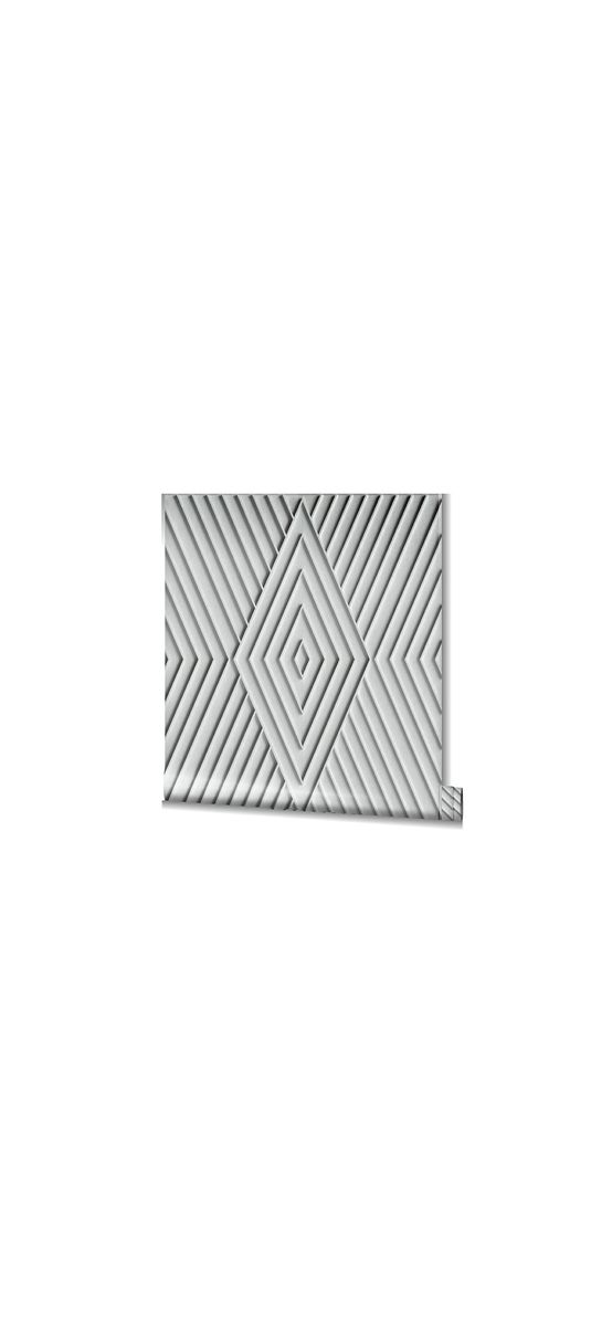 Tapet 3D romburi gri deschis, Marburg Kyoto 34481, vlies, rolă de 0.53x10 metri