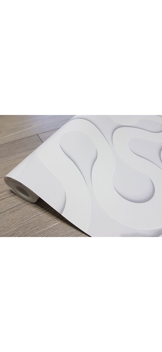 Tapet vlies Moro, AGDesign, decorațiune cu imprimeu geometric, tapet alb de perete