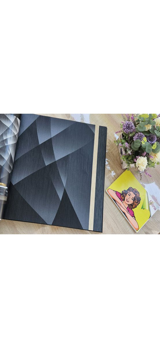 Tapet gri închis cu model geometric, Erismann GMK4 1037415, vlies extralavabil