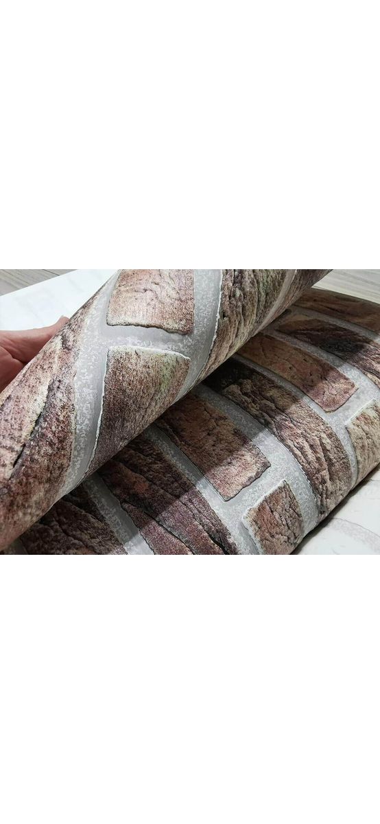 Tapet cărămidă maro, Erismann, textură embosată, Profi Selection 90442