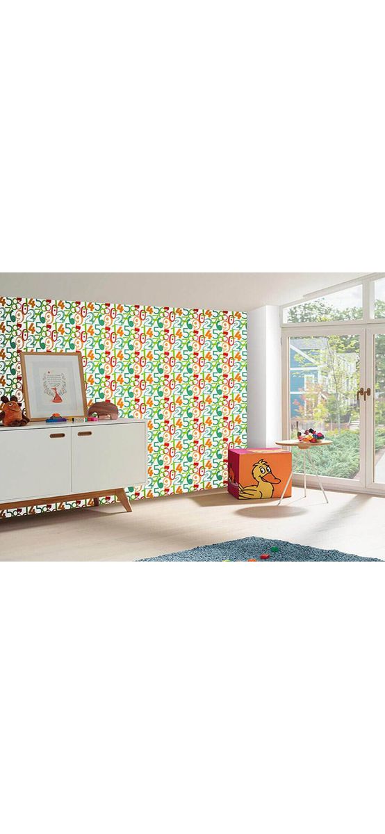 Tapet alb cu cifre colorate DieMaus 0521610