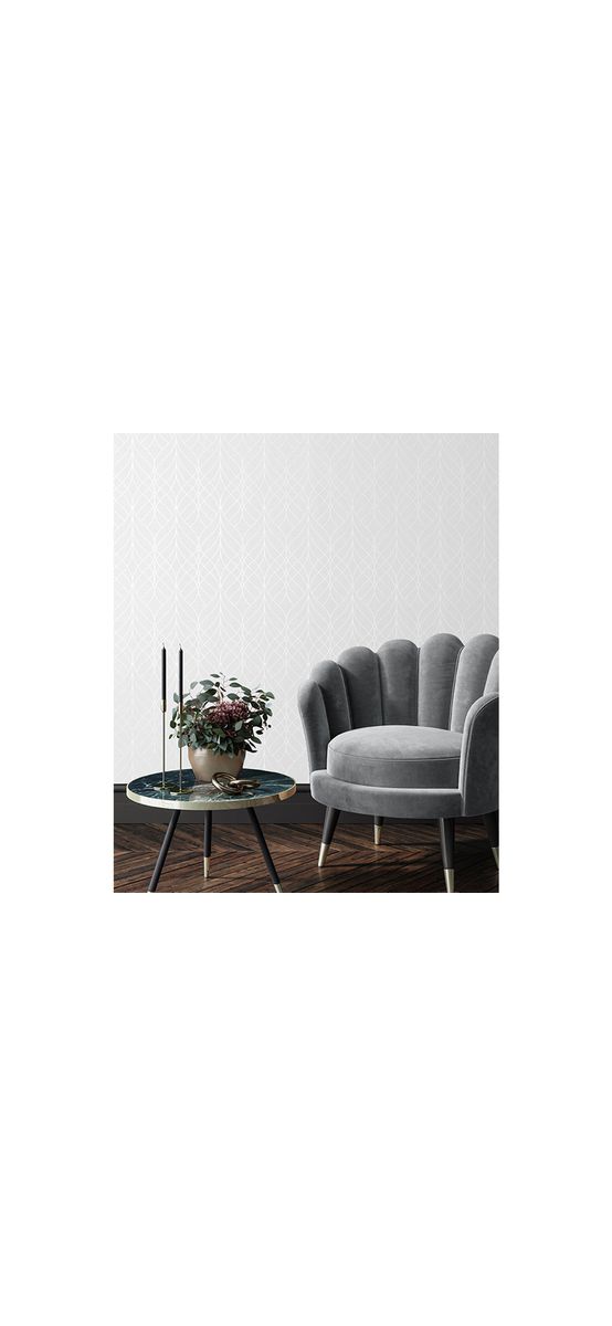 Tapet alb cu model geometric, Ugepa Adele M41900