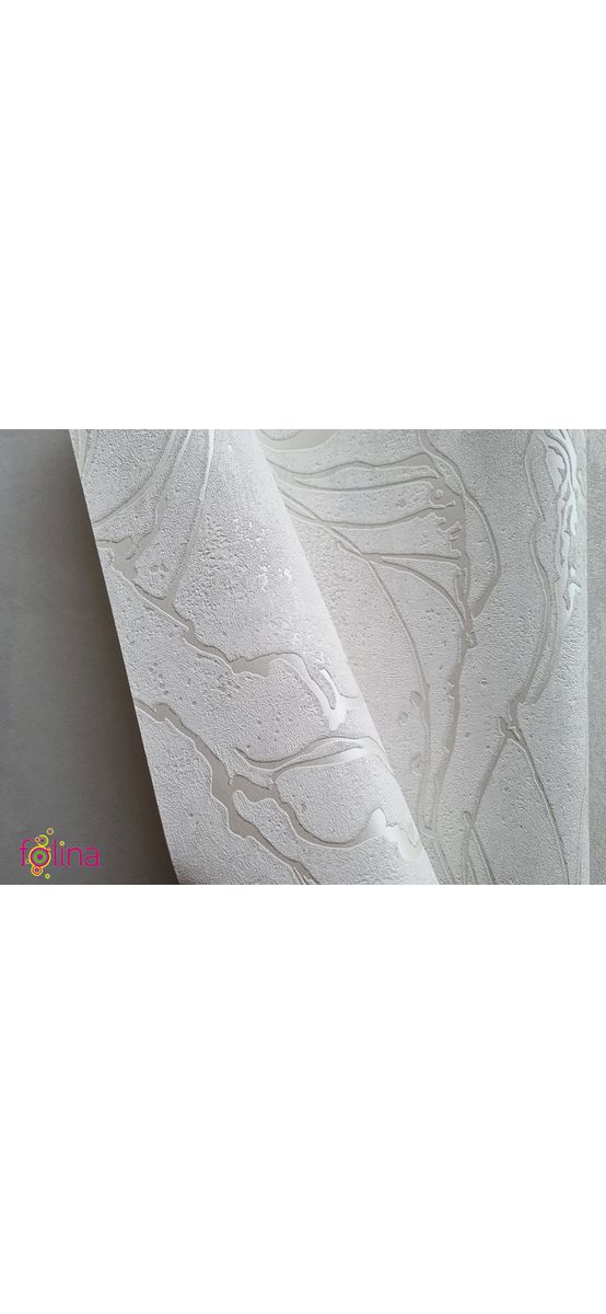 Tapet alb unt cu model abstract argintiu, Marburg City Glow 34251