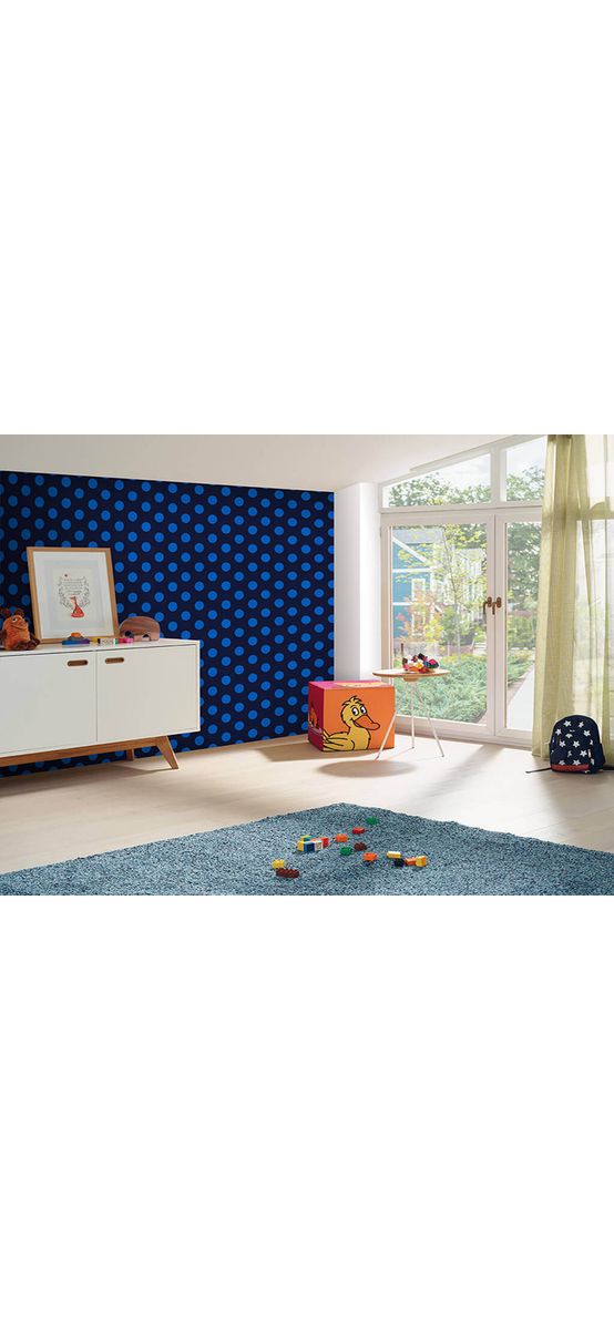 Tapet albastru cu buline DieMaus 0521350