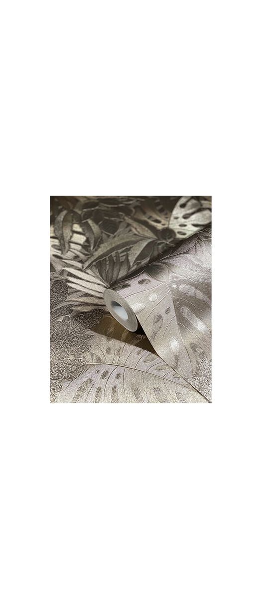 Tapet floral, efect metalic auriu, Marburg Botanica 33303