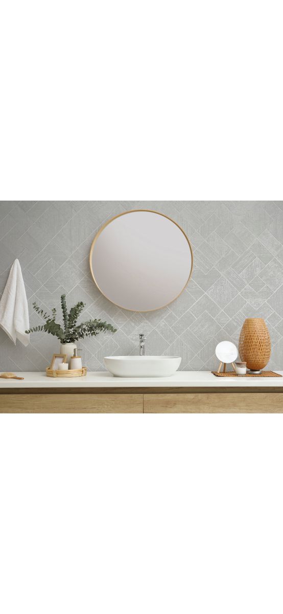 Tapet gri deschis, Marburg Ritus 35508, model geometric cu aspect sidefat, vlies, rolă de 0.53x10 metri