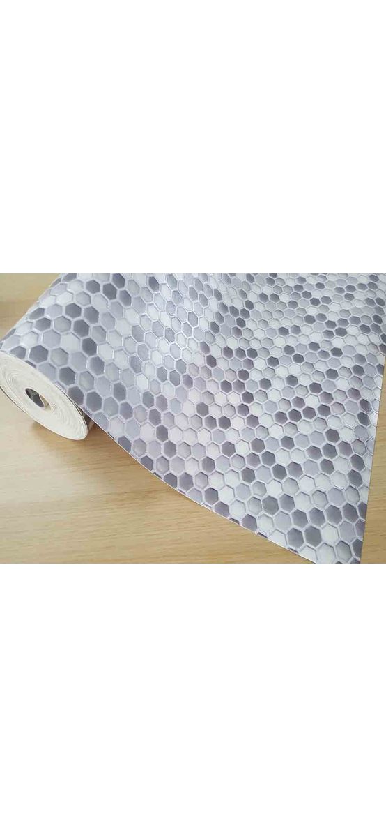 Tapet Ceramics Hexagon, d-c-fix, imprimeu hexagoane, gri, lățime 67 cm