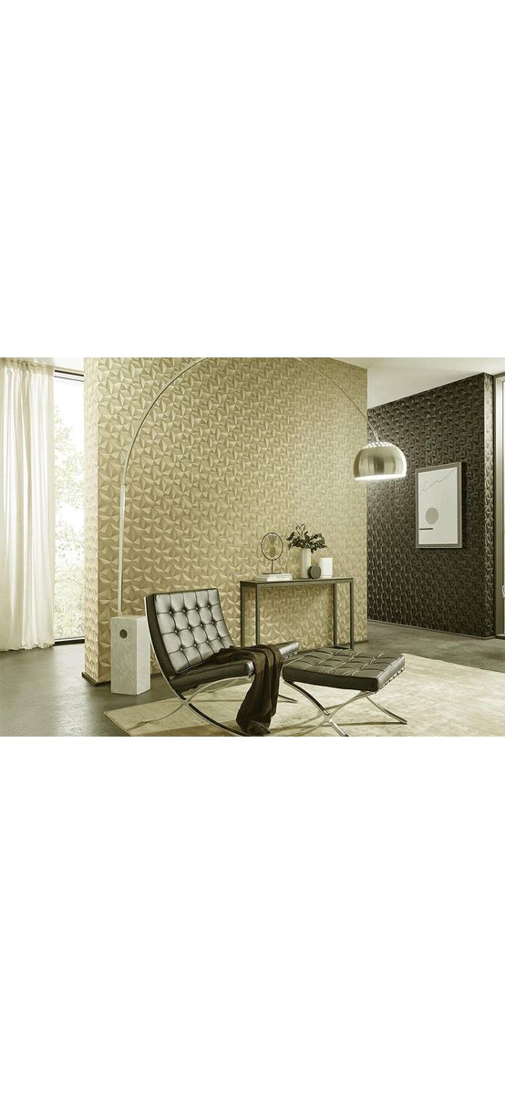 Tapet modern bej auriu, Spotlight 1010630