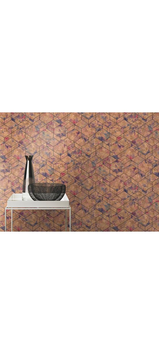 Tapet cu model geometric, bej auriu, Home Design 649611