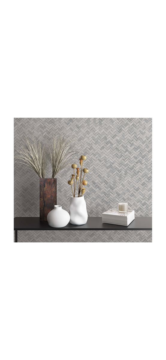 Tapet taupe cu model geometric, Marburg Botanica 33311