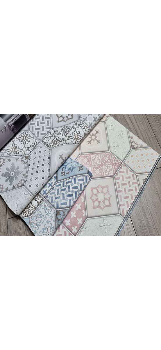 Tapet bucătărie, imitaţie faianţă decorativă roz, Erismann Imitations 631505