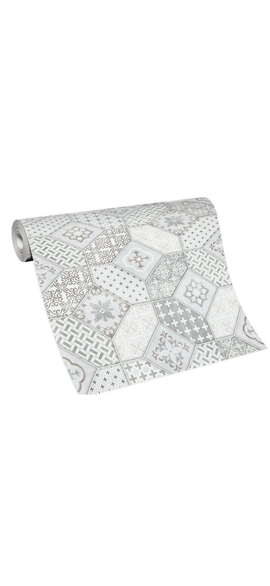 Tapet bucătărie, imitaţie faianţă decorativă gri, Erismann Imitations 631510
