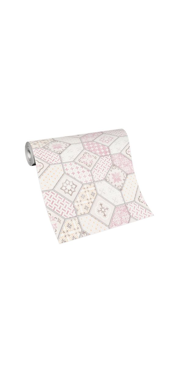 Tapet bucătărie, imitaţie faianţă decorativă roz, Erismann Imitations 631505