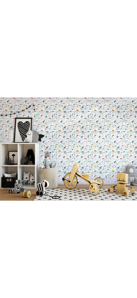 Tapet cameră băieţi, model maşini colorate, Marburg Little Adventures 45844