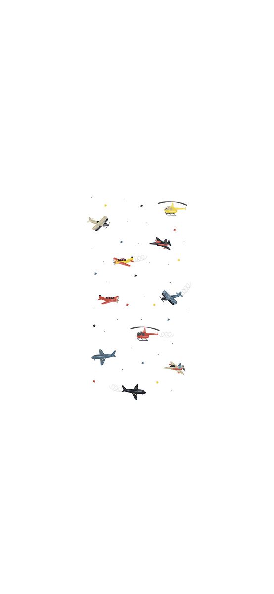 Tapet cameră băieţi, alb cu avioane colorate, Marburg Little Adventures 45819