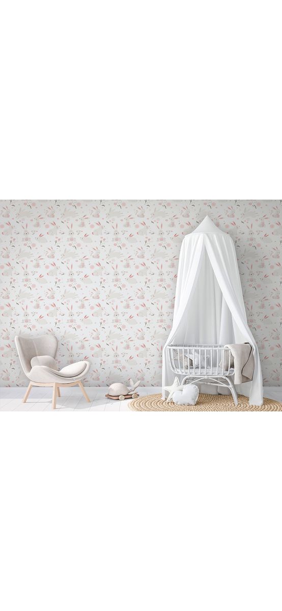 Tapet cameră copii, cu model iepuraşi, Marburg Little Adventures 45860