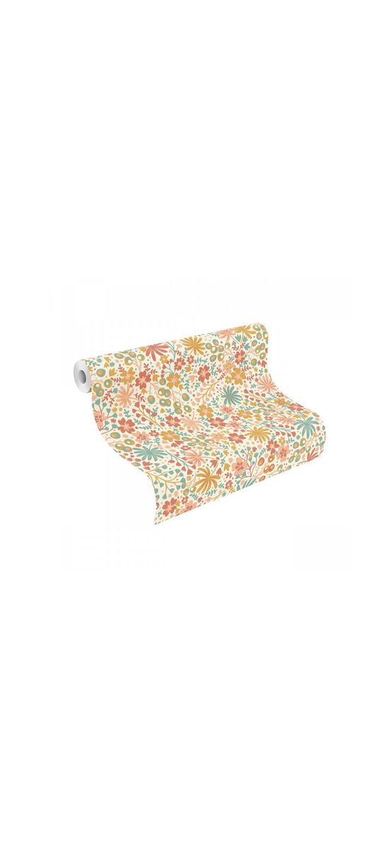 Tapet cameră fetiţă, model floral colorat, Rasch 460124